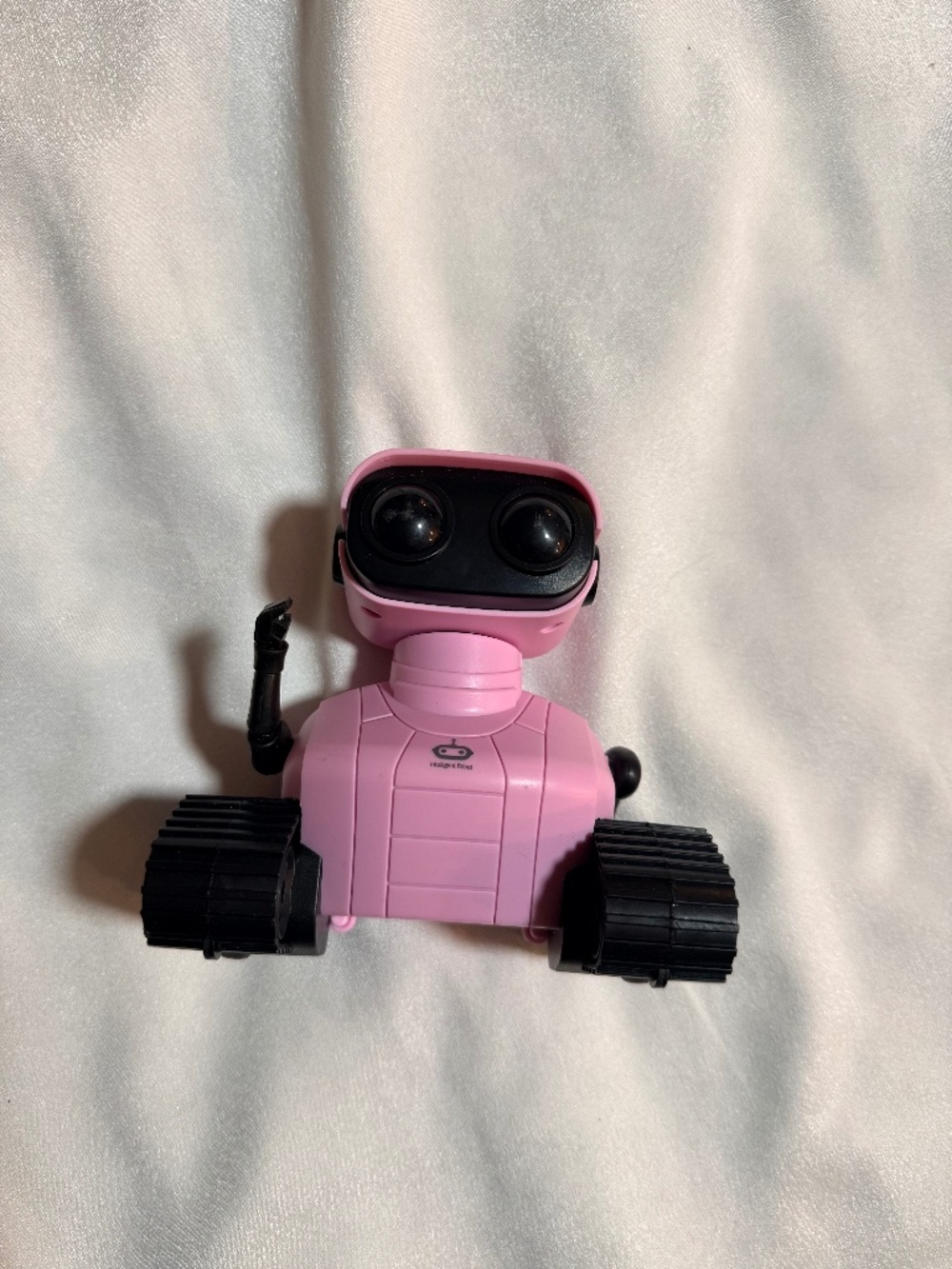 Pink Interactive Robot Toy Light-Up Eyes No Remote